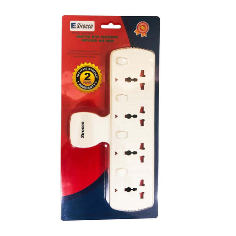 GETIT.QA- Qatar’s Best Online Shopping Website offers SIROCCO 4-WAY SOCKET, WHITE, WT04S at the lowest price in Qatar. Free Shipping & COD Available!