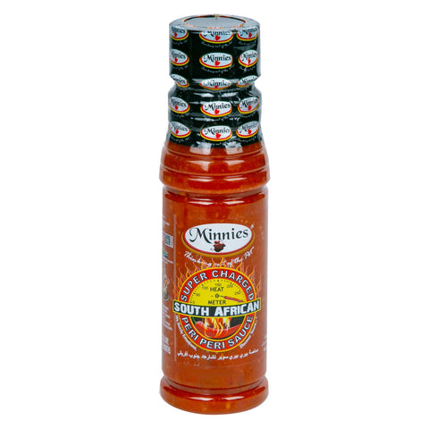 GETIT.QA- Qatar’s Best Online Shopping Website offers MINNIES SOUTH AFRICAN SUPER CHARGED PERI PERI SAUCE 250 ML at the lowest price in Qatar. Free Shipping & COD Available!