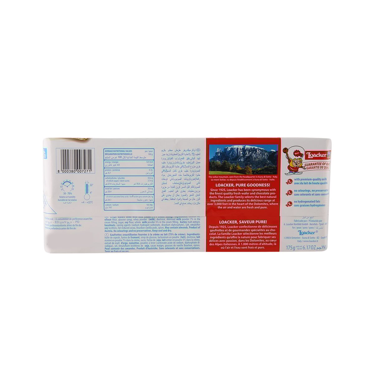 GETIT.QA- Qatar’s Best Online Shopping Website offers LOACKER MILK CRISPY WAFERS FILLED WITH MILK CREAM 175G at the lowest price in Qatar. Free Shipping & COD Available!