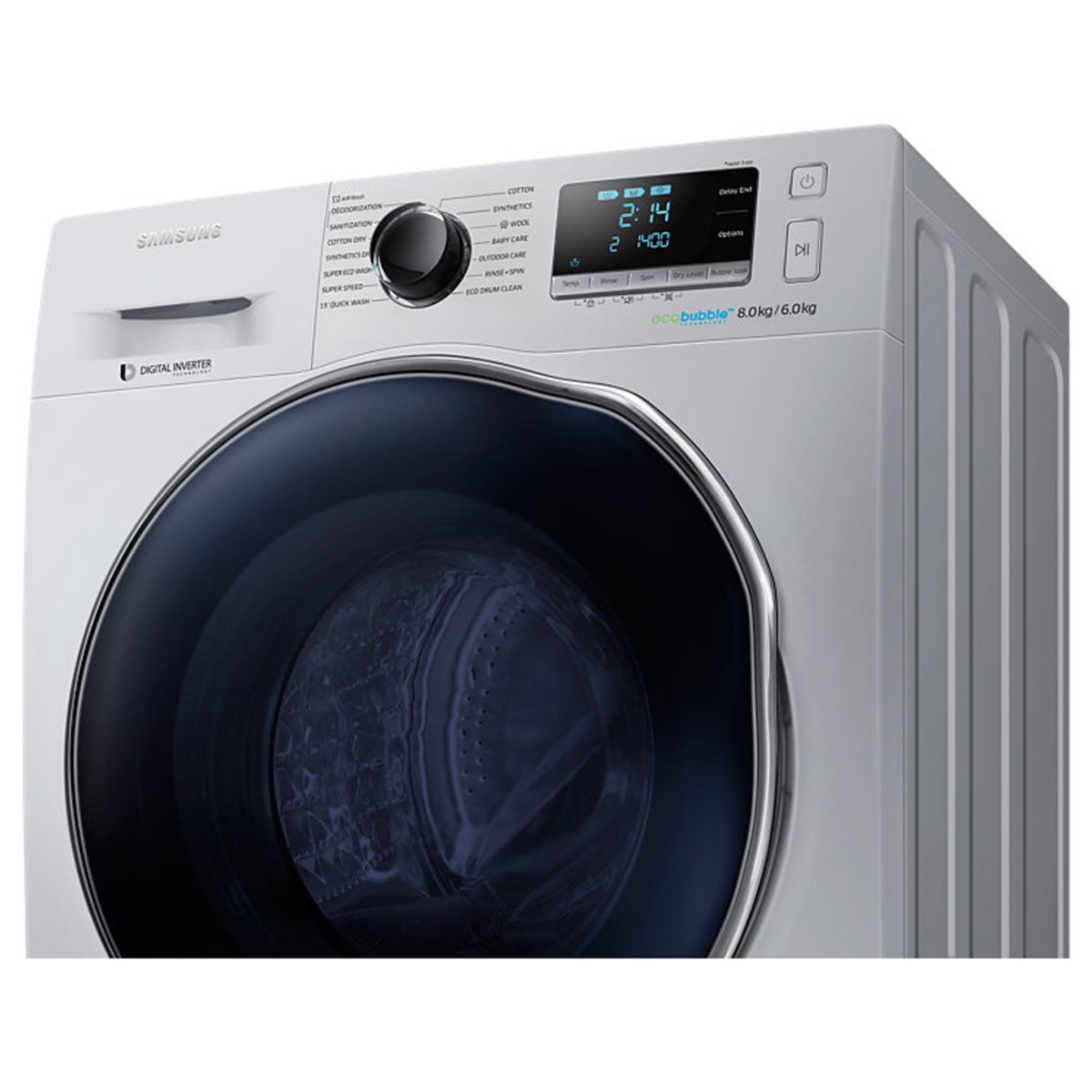 GETIT.QA- Qatar’s Best Online Shopping Website offers SAMSUNG FRONT LOAD WASHER & DRYER WD80J6410AS 8/6KG at the lowest price in Qatar. Free Shipping & COD Available!