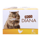GETIT.QA- Qatar’s Best Online Shopping Website offers ECO DIANA CAT FOOD CHUNKS WITH CHICKEN IN GRAVY 12 X 100 G
 at the lowest price in Qatar. Free Shipping & COD Available!