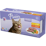 GETIT.QA- Qatar’s Best Online Shopping Website offers PLAISIR ADULT CAT FOOD TURKEY AND CHICKEN PATE 4 X 100 G
 at the lowest price in Qatar. Free Shipping & COD Available!