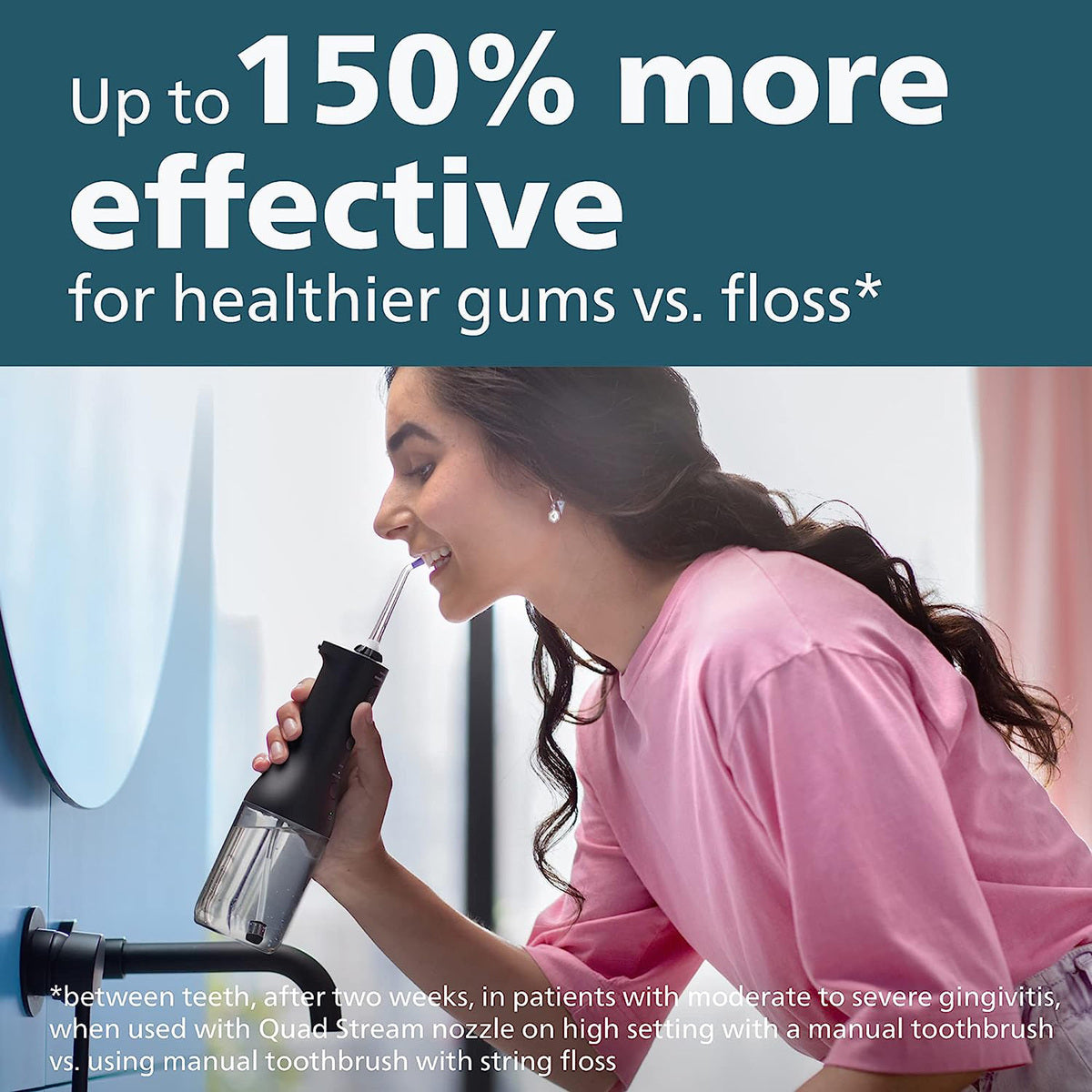 GETIT.QA- Qatar’s Best Online Shopping Website offers PHILIPS SONICARE CORDLESS POWER FLOSSER HX-3806 BLACK/WHITE at the lowest price in Qatar. Free Shipping & COD Available!