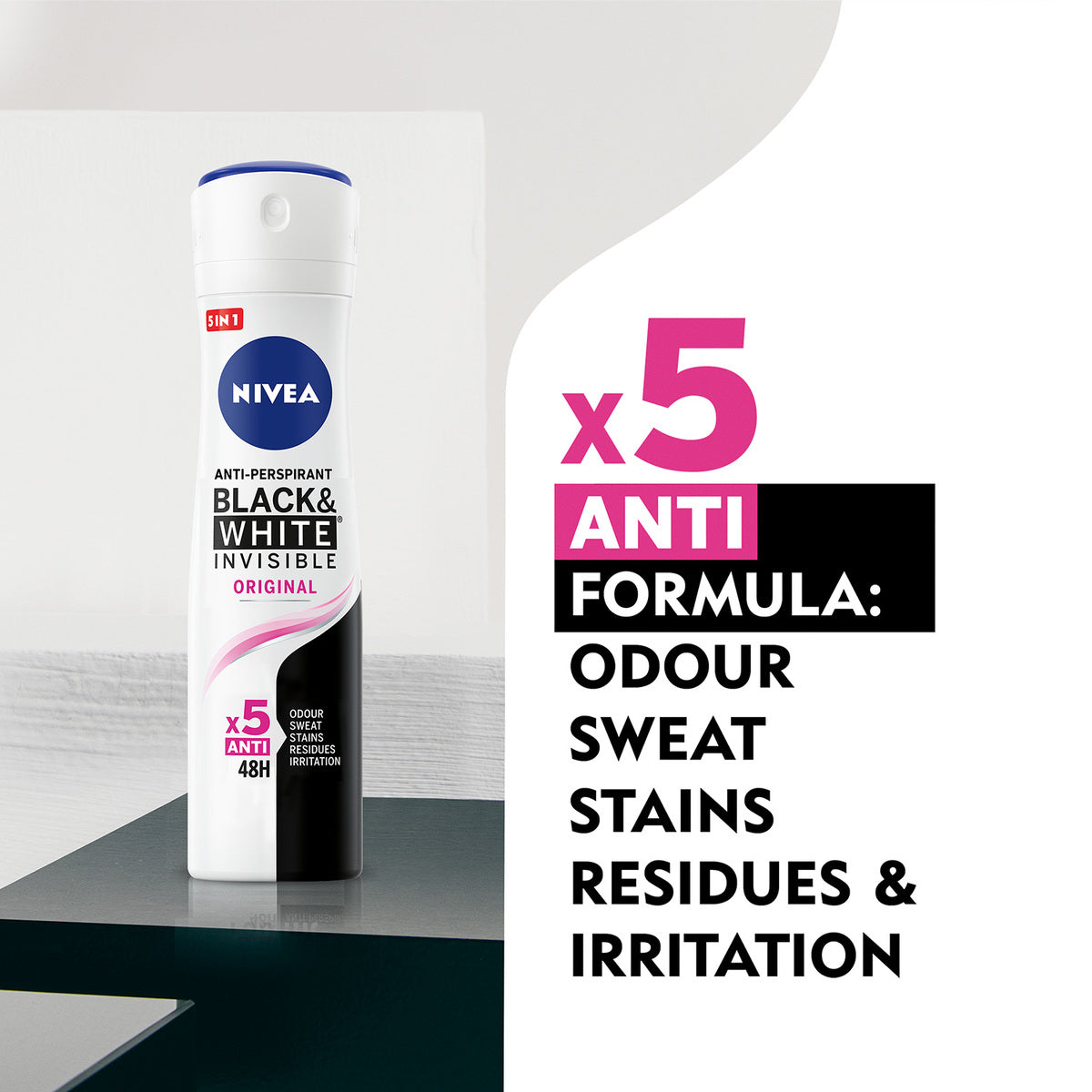 GETIT.QA- Qatar’s Best Online Shopping Website offers NIVEA DEODORANT SPRAY INVISIBLE FOR BLACK & WHITE 200 ML at the lowest price in Qatar. Free Shipping & COD Available!