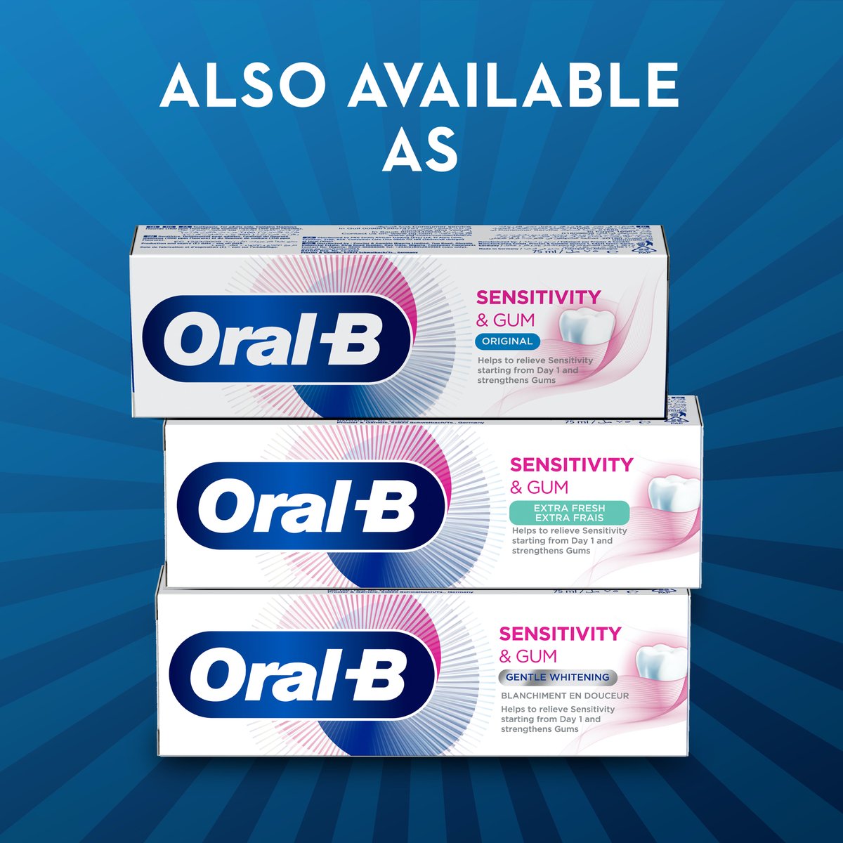 GETIT.QA- Qatar’s Best Online Shopping Website offers ORAL B SENSITIVITY & GUM ORIGINAL TOOTHPASTE 2 X 75 ML at the lowest price in Qatar. Free Shipping & COD Available!