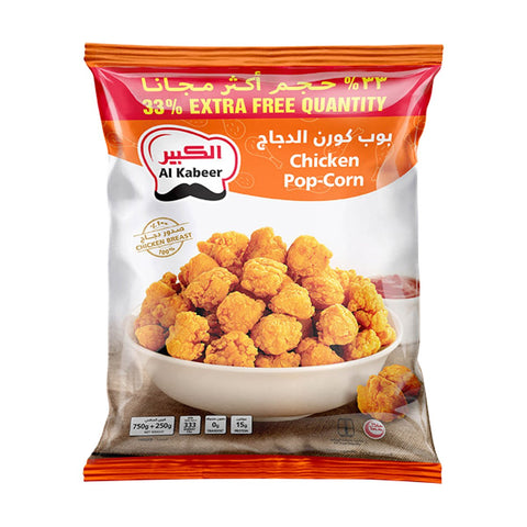 GETIT.QA- Qatar’s Best Online Shopping Website offers AL KABEER CHICKEN POP-CORN 750 G + 250 G at the lowest price in Qatar. Free Shipping & COD Available!