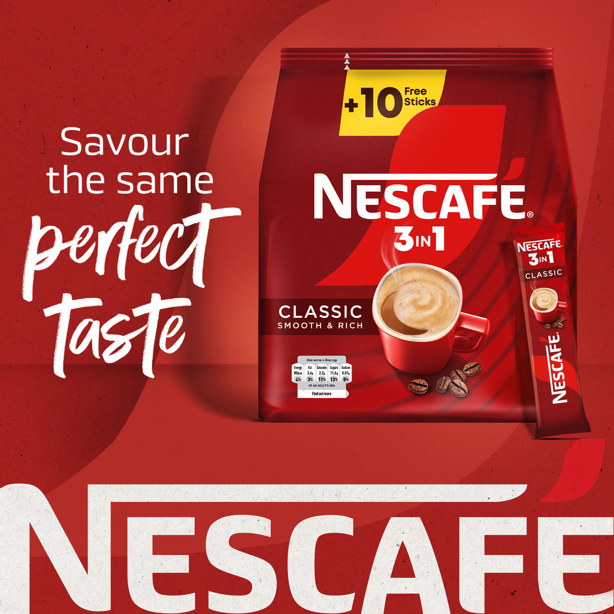 GETIT.QA- Qatar’s Best Online Shopping Website offers NESCAFE 3N1 SMOTHRICH 20G30+10 at the lowest price in Qatar. Free Shipping & COD Available!