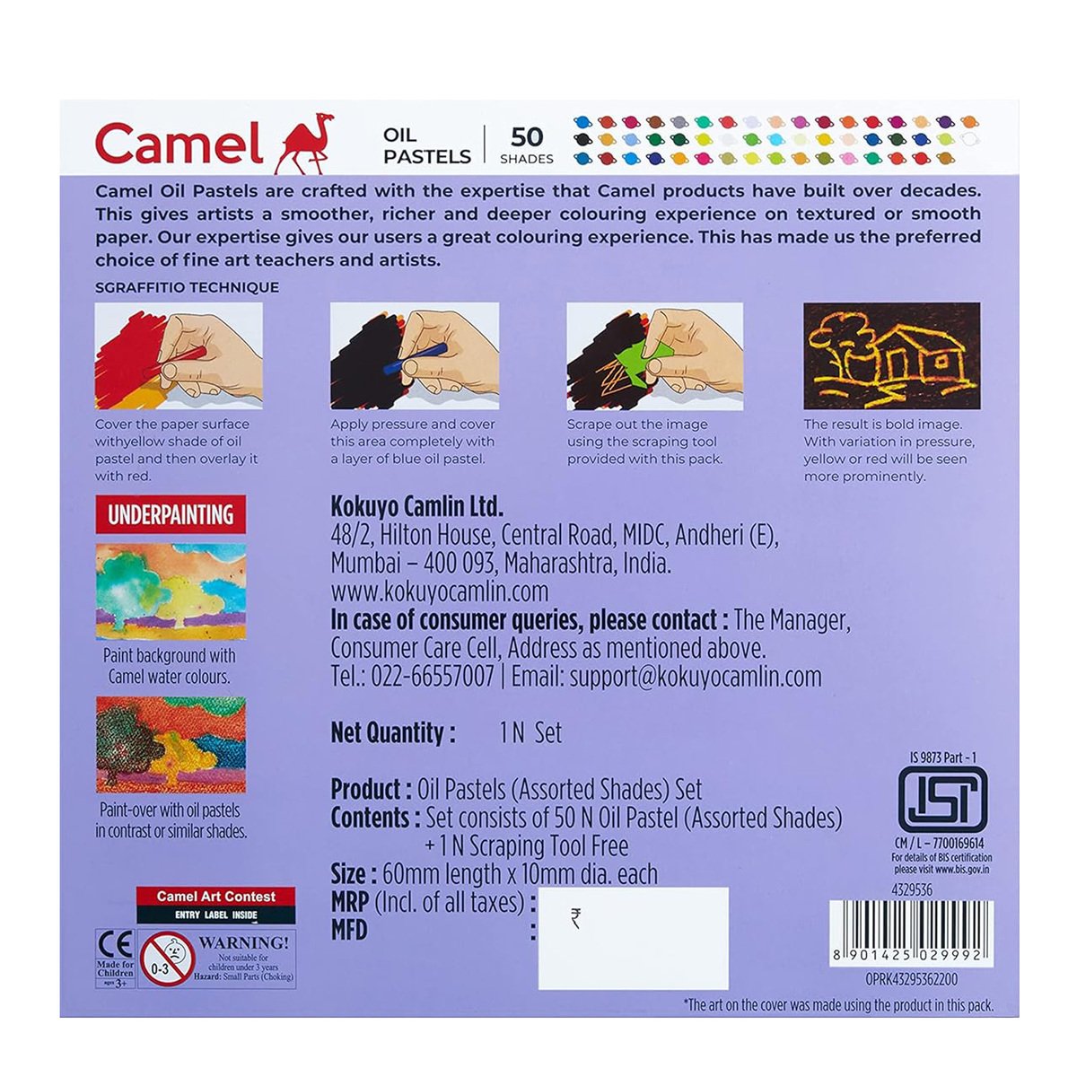 GETIT.QA- Qatar’s Best Online Shopping Website offers CAMEL OIL PASTELS 50 SHADES MULTICOLOR at the lowest price in Qatar. Free Shipping & COD Available!