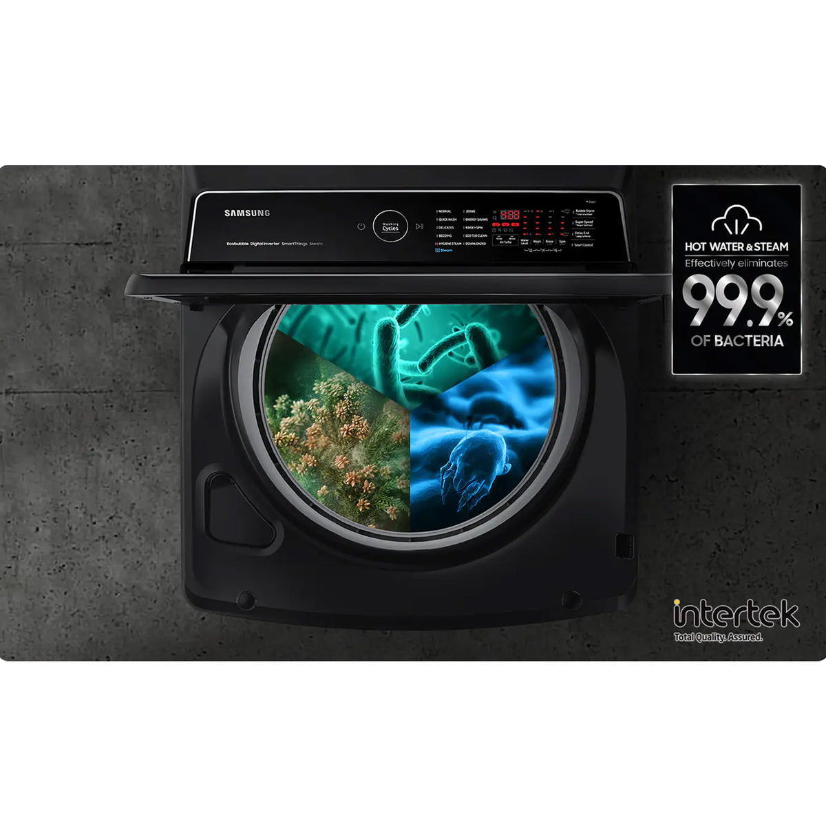 GETIT.QA- Qatar’s Best Online Shopping Website offers SAMSUNG TOP LOAD WASHER WITH ECOBUBBLE AND DIGITAL INVERTER, 19 KG, 700 RPM, BLACK, WA19CG6745BVSG at the lowest price in Qatar. Free Shipping & COD Available!