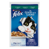 GETIT.QA- Qatar’s Best Online Shopping Website offers PURINA FELIX ADULT CAT WITH MACKEREL IN JELLY 85 G at the lowest price in Qatar. Free Shipping & COD Available!