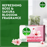 GETIT.QA- Qatar’s Best Online Shopping Website offers DETTOL SKINCARE ANTI-BACTERIAL BATHING SOAP BAR ROSE & SAKURA BLOSSOM FRAGRANCE 4 X 120 G at the lowest price in Qatar. Free Shipping & COD Available!