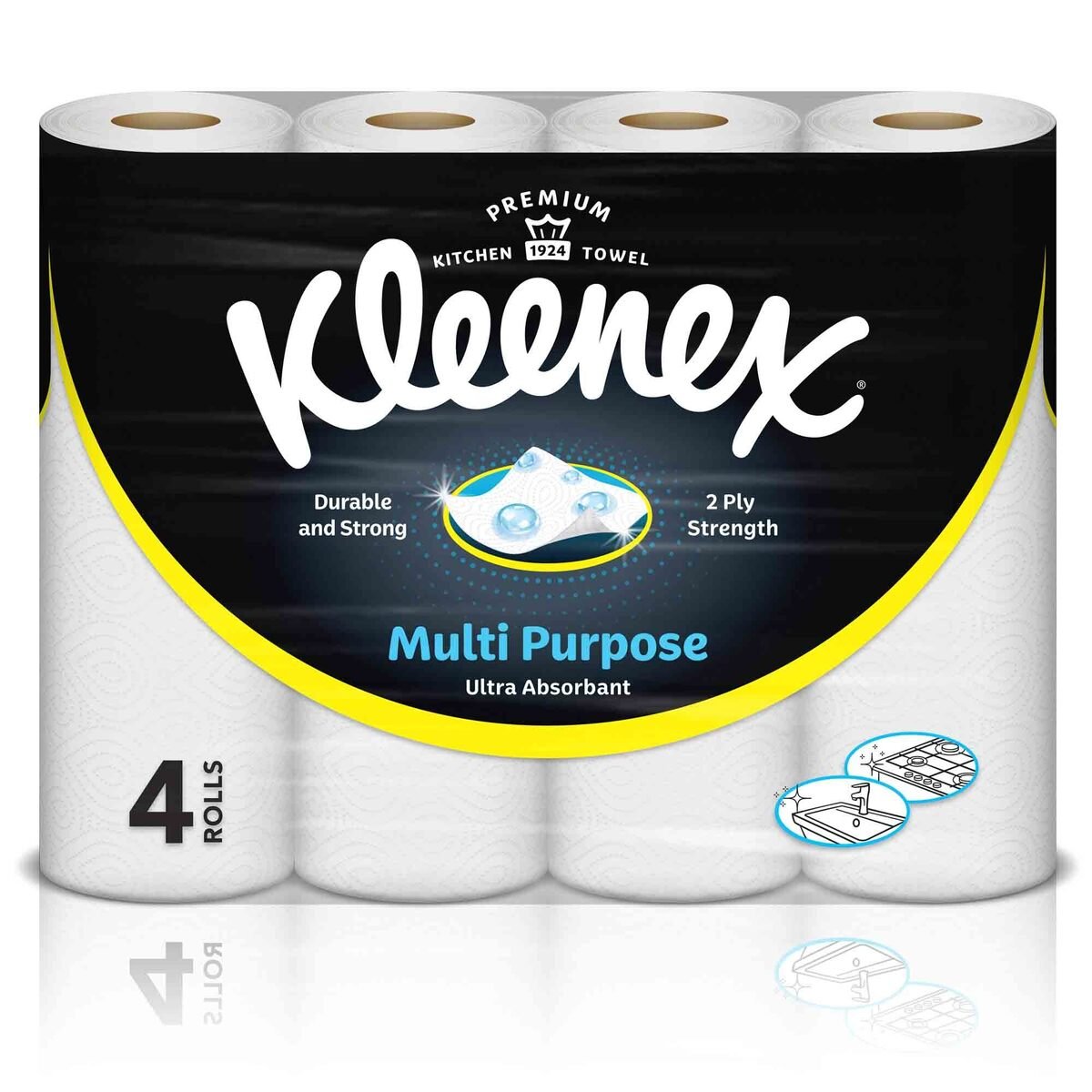GETIT.QA- Qatar’s Best Online Shopping Website offers KLEENEX MULTI PURPOSE KITCHEN TISSUE PAPER TOWEL 2PLY 40 SHEETS 4 ROLLS at the lowest price in Qatar. Free Shipping & COD Available!