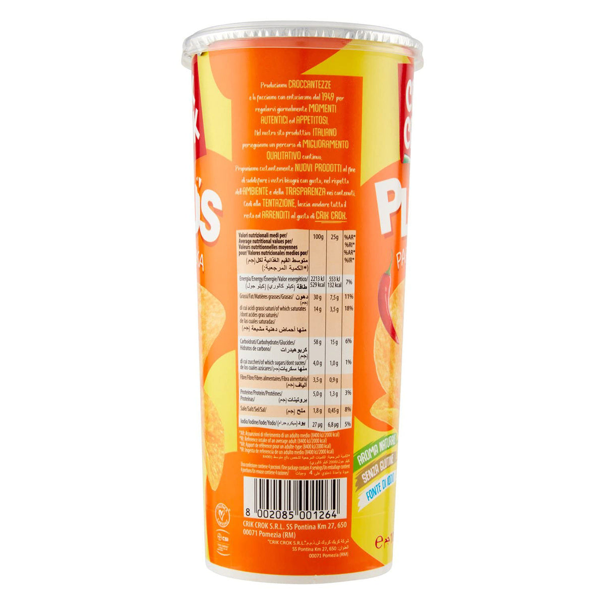 GETIT.QA- Qatar’s Best Online Shopping Website offers CRIK CROK PLUS PAPRIKA CHIPS GLUTEN FREE-- 100 G at the lowest price in Qatar. Free Shipping & COD Available!