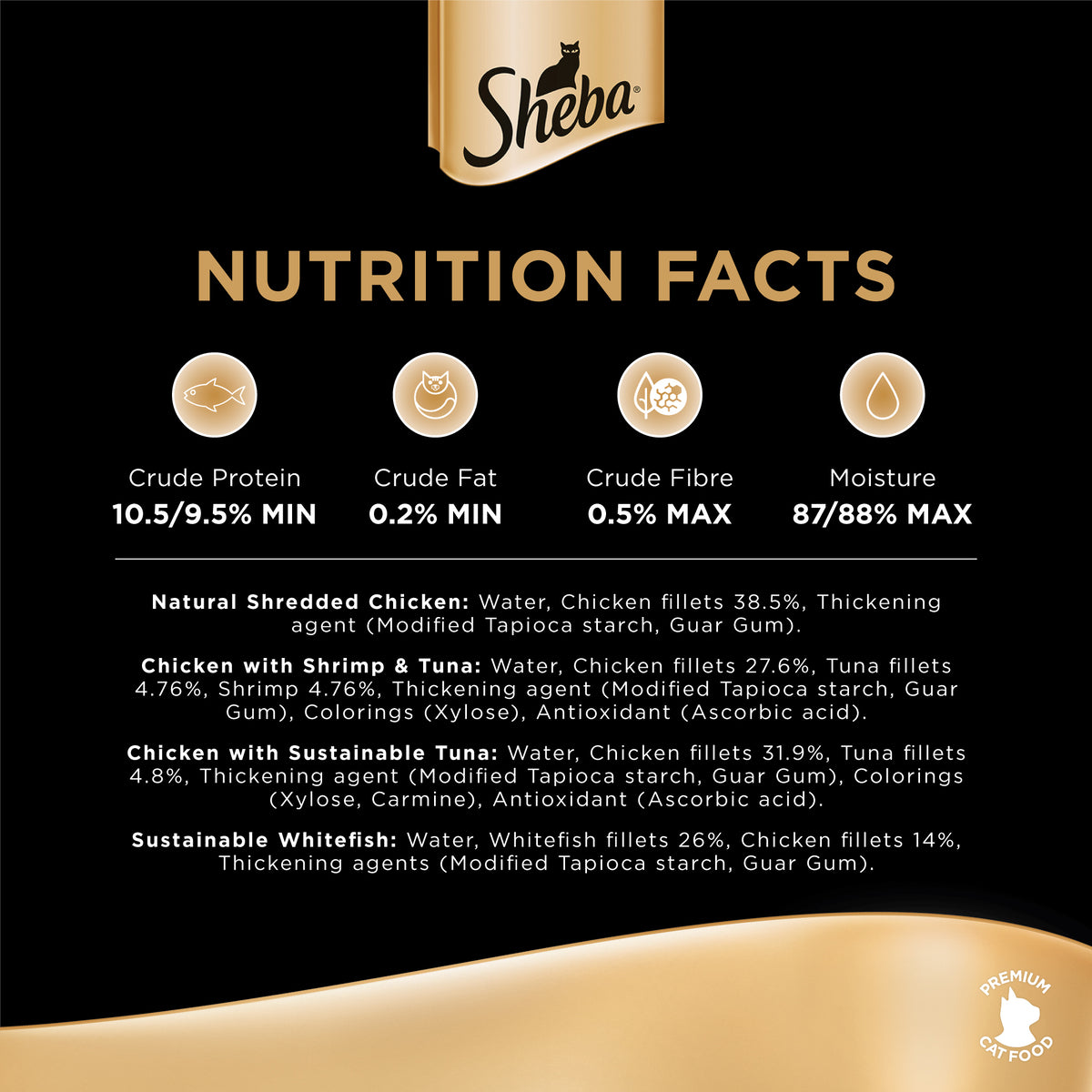 GETIT.QA- Qatar’s Best Online Shopping Website offers SHEBA FILLETS SELECTION CAT FOOD 4 X 60 G at the lowest price in Qatar. Free Shipping & COD Available!