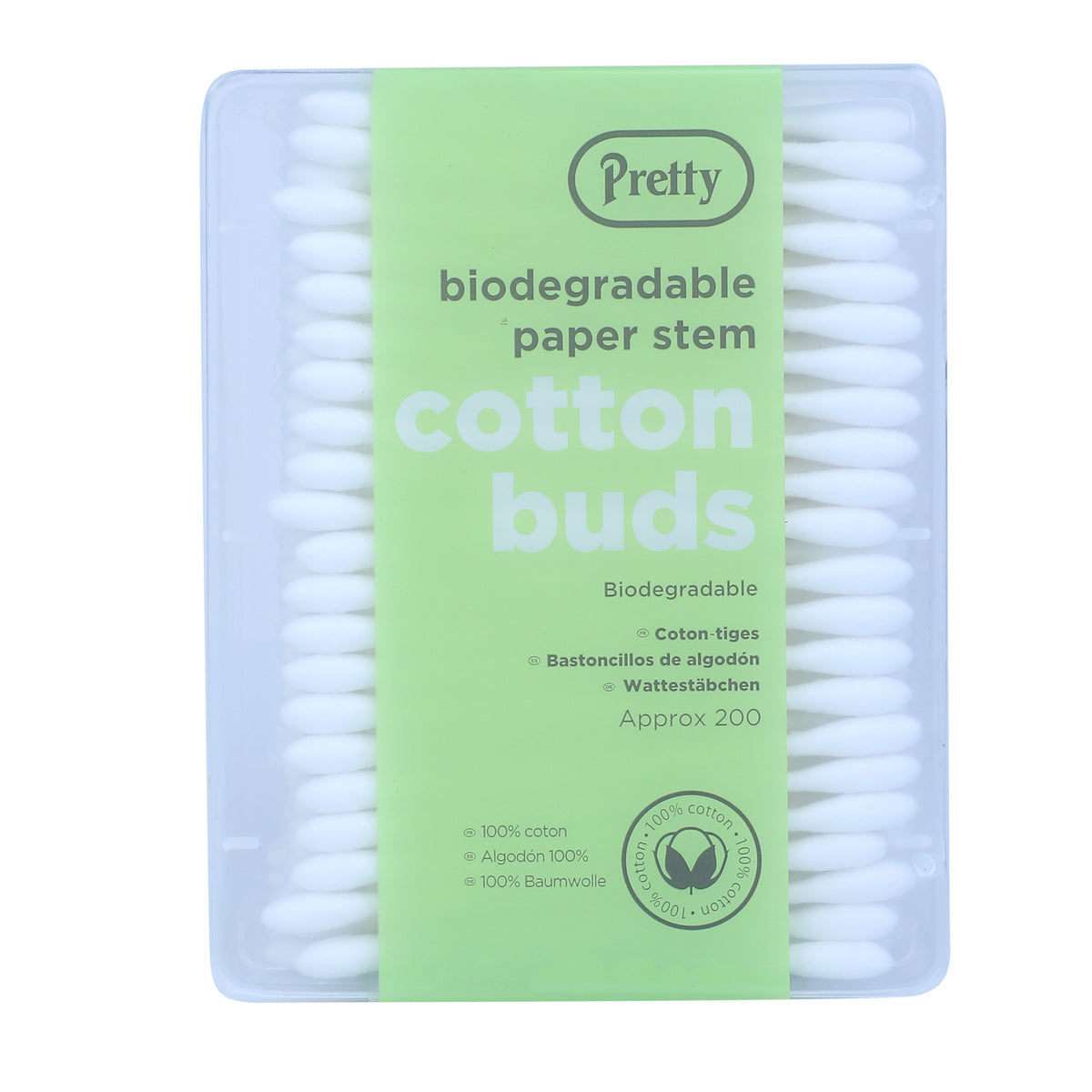 GETIT.QA- Qatar’s Best Online Shopping Website offers PRETTY BIODEGRADABLE PAPER STEM COTTON BUDS APPROX 200 PCS at the lowest price in Qatar. Free Shipping & COD Available!