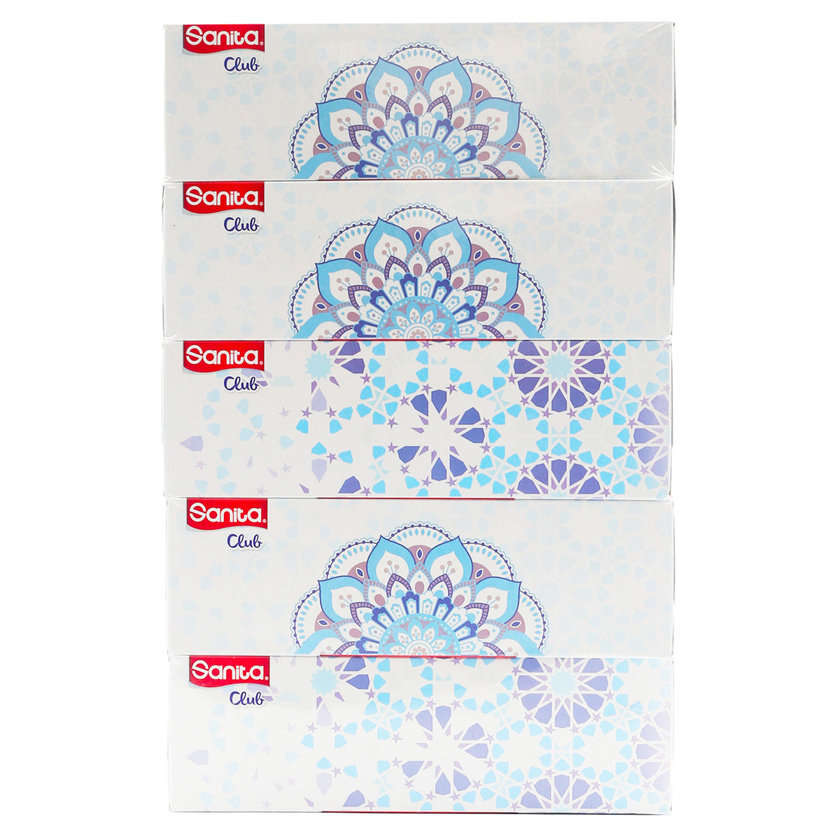 GETIT.QA- Qatar’s Best Online Shopping Website offers SANITA CLUB SILKY SOFT FACIAL TISSUE 2 PLY 5 X 130 SHEETS at the lowest price in Qatar. Free Shipping & COD Available!