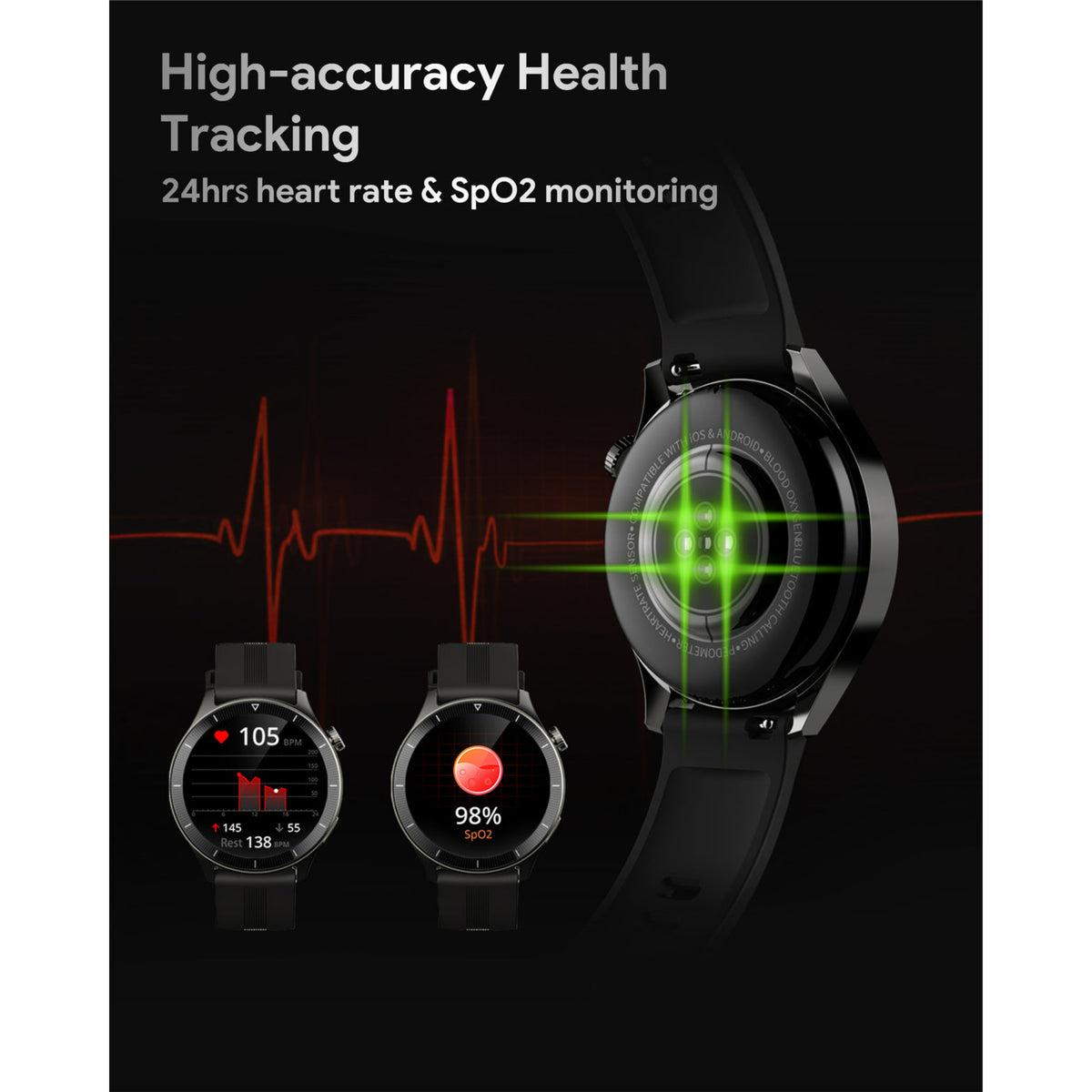 GETIT.QA- Qatar’s Best Online Shopping Website offers AUKEY 2 PRO SMART WATCH, 1.45 INCH, SW-2P at the lowest price in Qatar. Free Shipping & COD Available!