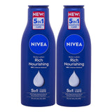 GETIT.QA- Qatar’s Best Online Shopping Website offers NIVEA BODY LOTION RICH NOURISHING 5 IN 1 COMPLETE CARE 2 X 250 ML at the lowest price in Qatar. Free Shipping & COD Available!