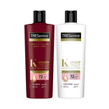 GETIT.QA- Qatar’s Best Online Shopping Website offers TRESEMME SMOOTH & STRAIGHT KERATIN SHAMPOO 400 ML + CONDITIONER 400 ML at the lowest price in Qatar. Free Shipping & COD Available!