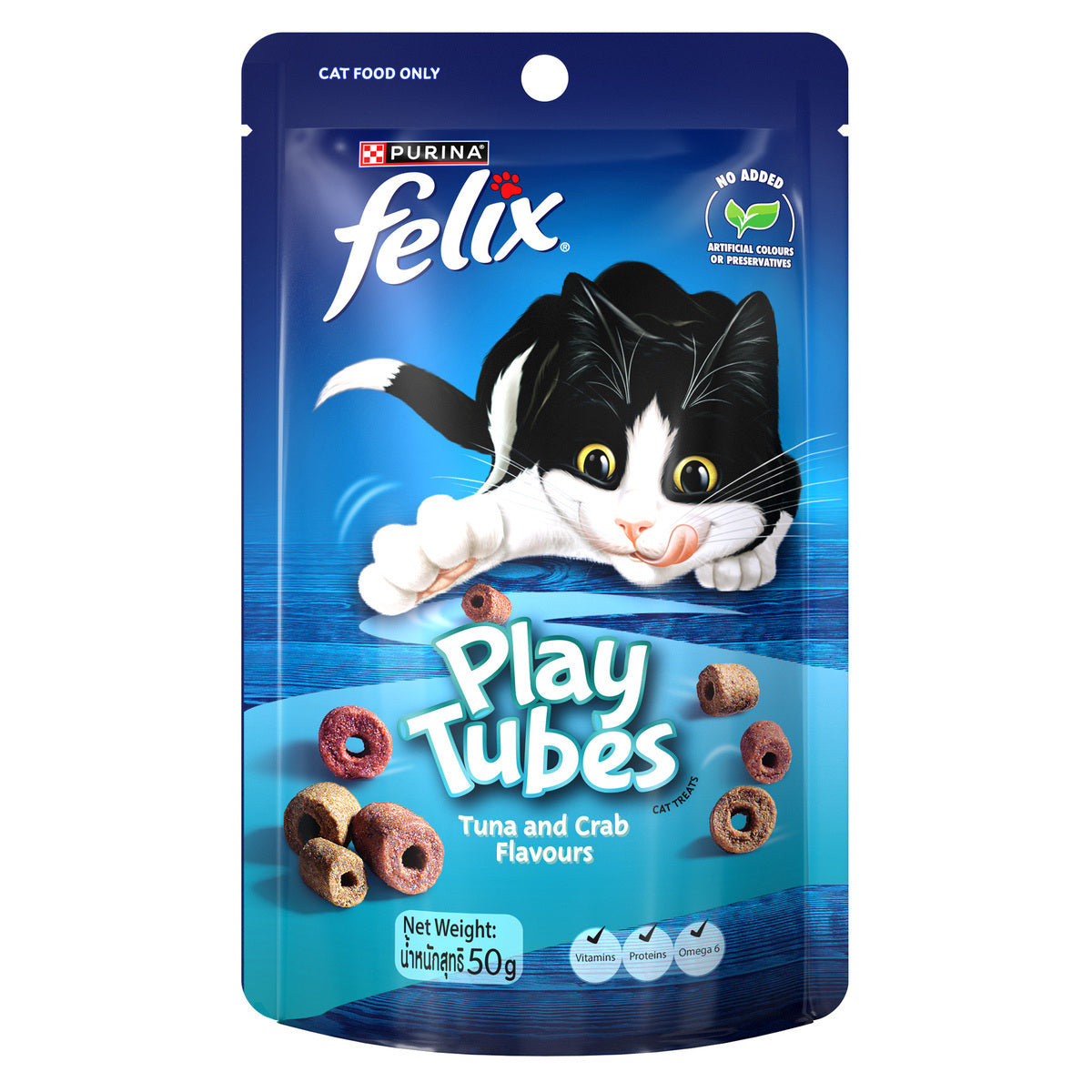 GETIT.QA- Qatar’s Best Online Shopping Website offers PURINA FELIX PLAY TUBES TUNA AND CRAB CAT FLAVOUR TREATS 50 G
 at the lowest price in Qatar. Free Shipping & COD Available!