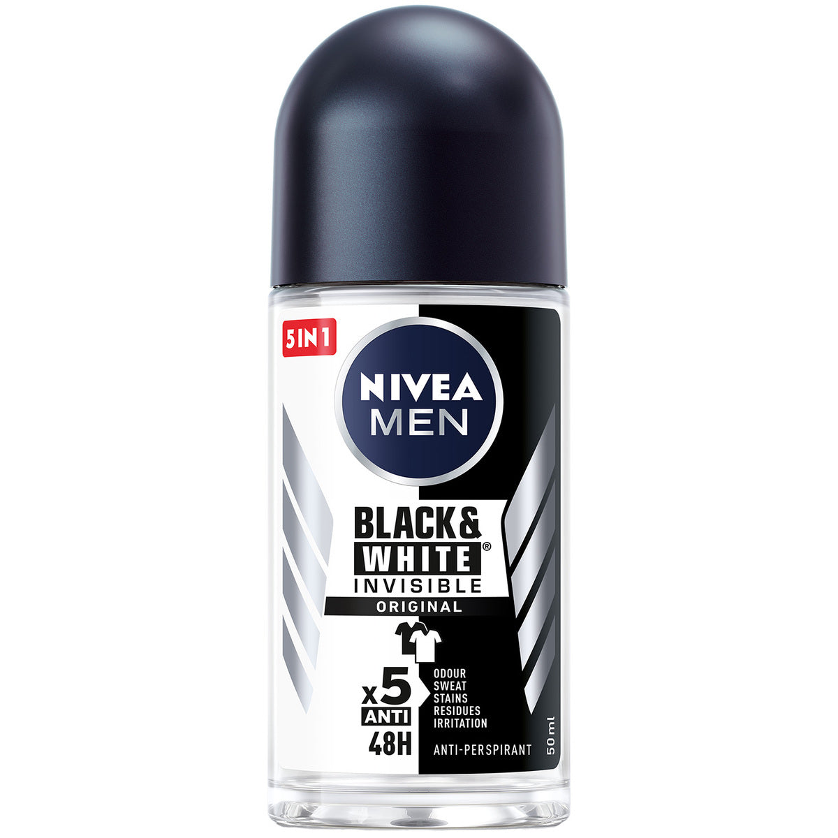 GETIT.QA- Qatar’s Best Online Shopping Website offers NIVEA MEN ANTIPERSPIRANT ROLL-ON BLACK & WHITE ORIGINAL 50 ML at the lowest price in Qatar. Free Shipping & COD Available!