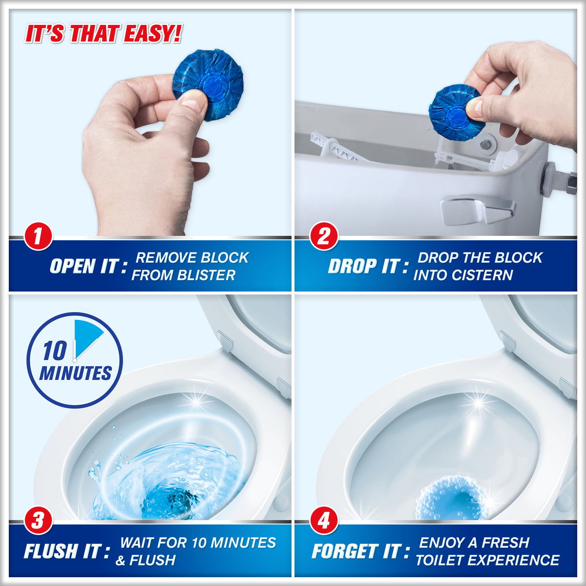 GETIT.QA- Qatar’s Best Online Shopping Website offers HARPIC FLUSHMATIC ORIGINAL IN-CISTERN TOILET CLEANER 3 X 50 G at the lowest price in Qatar. Free Shipping & COD Available!