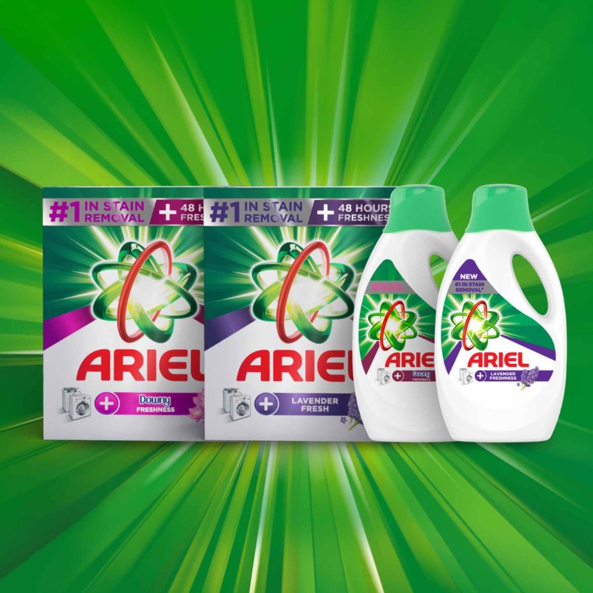 GETIT.QA- Qatar’s Best Online Shopping Website offers ARIEL AUTOMATIC LAVENDER LAUNDRY DETERGENT POWDER NUMBER 1 IN STAIN REMOVAL WITH 48 HOURS OF FRESHNESS 2.25 KG
 at the lowest price in Qatar. Free Shipping & COD Available!