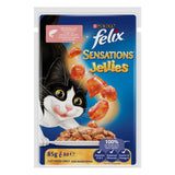 GETIT.QA- Qatar’s Best Online Shopping Website offers PURINA FELIX SENSATIONS JELLIES WITH SALMON AND TOMATO FLAVORS CAT FOOD 85 G
 at the lowest price in Qatar. Free Shipping & COD Available!
