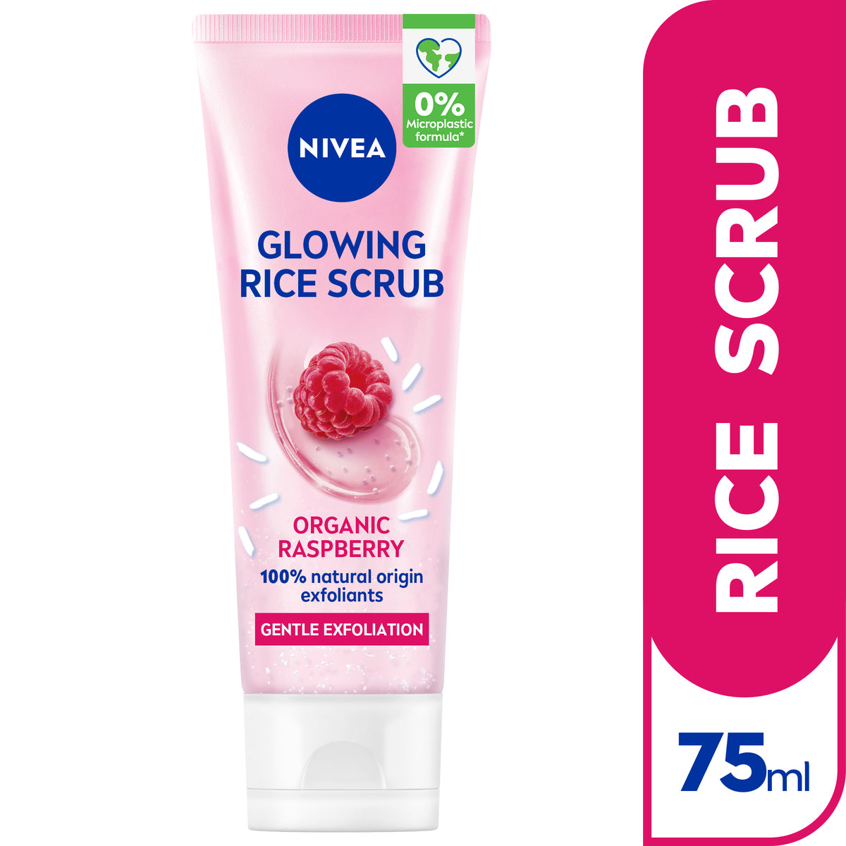 GETIT.QA- Qatar’s Best Online Shopping Website offers NIVEA GLOWING FACE RICE SCRUB ORGANIC RASPBERRY 75 ML at the lowest price in Qatar. Free Shipping & COD Available!