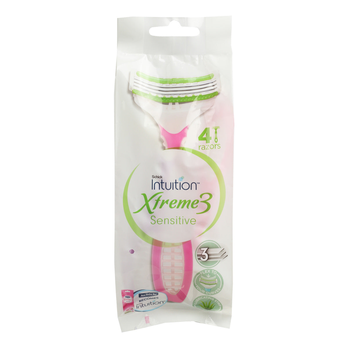GETIT.QA- Qatar’s Best Online Shopping Website offers SCHICK XTREME 3 DISPOSABLE RAZOR WOMEN 4 PCS at the lowest price in Qatar. Free Shipping & COD Available!