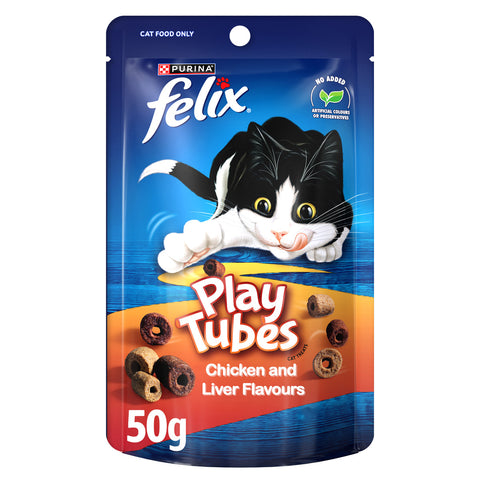 GETIT.QA- Qatar’s Best Online Shopping Website offers PURINA FELIX PLAY TUBES CHICKEN AND LIVER FLAVOUR CAT TREATS 50 G
 at the lowest price in Qatar. Free Shipping & COD Available!