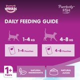 GETIT.QA- Qatar’s Best Online Shopping Website offers WHISKAS PURRFECTLY FISH WITH TUNA & SALMON WET CAT FOOD FOR ADULT CATS 85 G
 at the lowest price in Qatar. Free Shipping & COD Available!