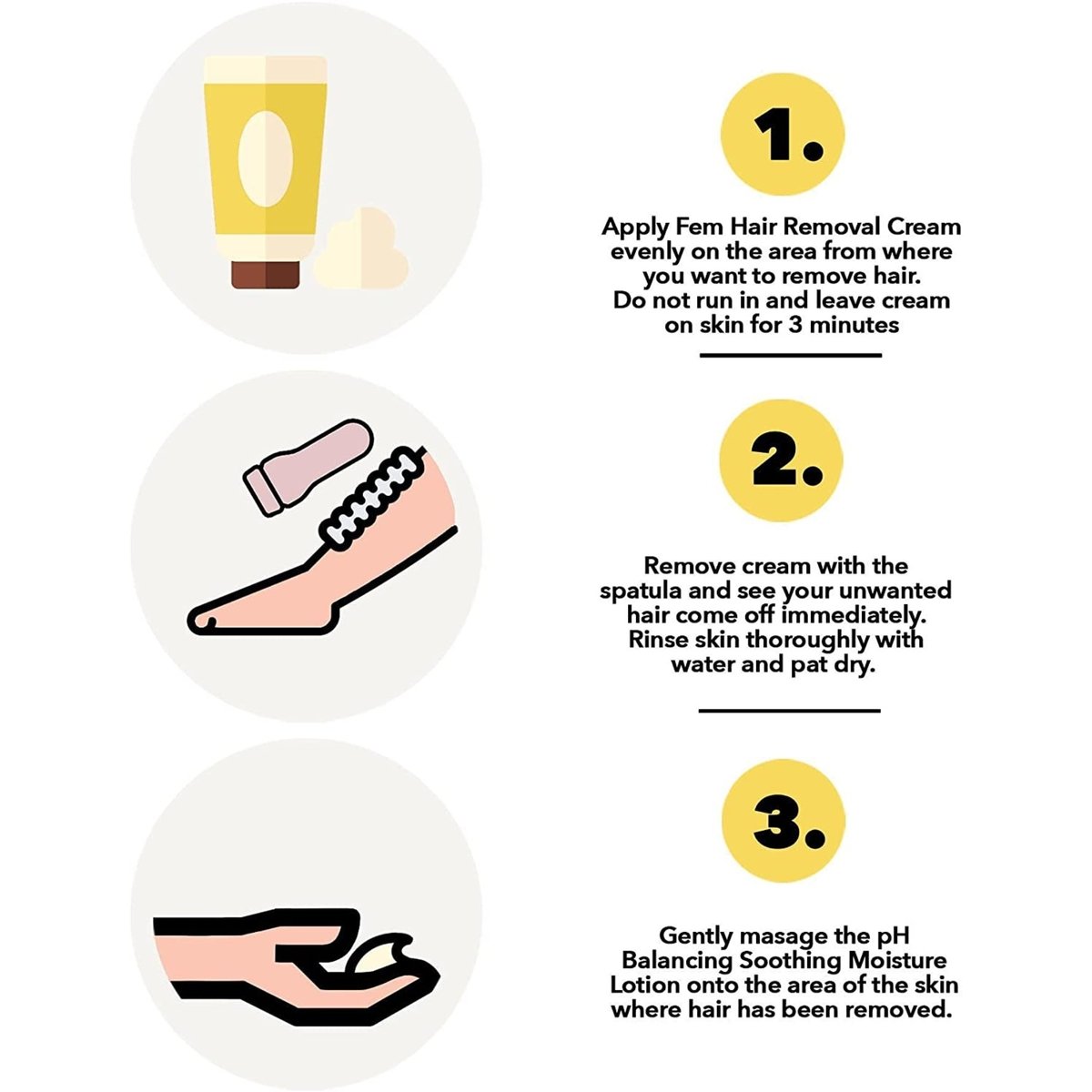 GETIT.QA- Qatar’s Best Online Shopping Website offers FEM USA HAIR REMOVAL CREAM WITH REFRESHING LEMON FOR SKIN 120 G at the lowest price in Qatar. Free Shipping & COD Available!