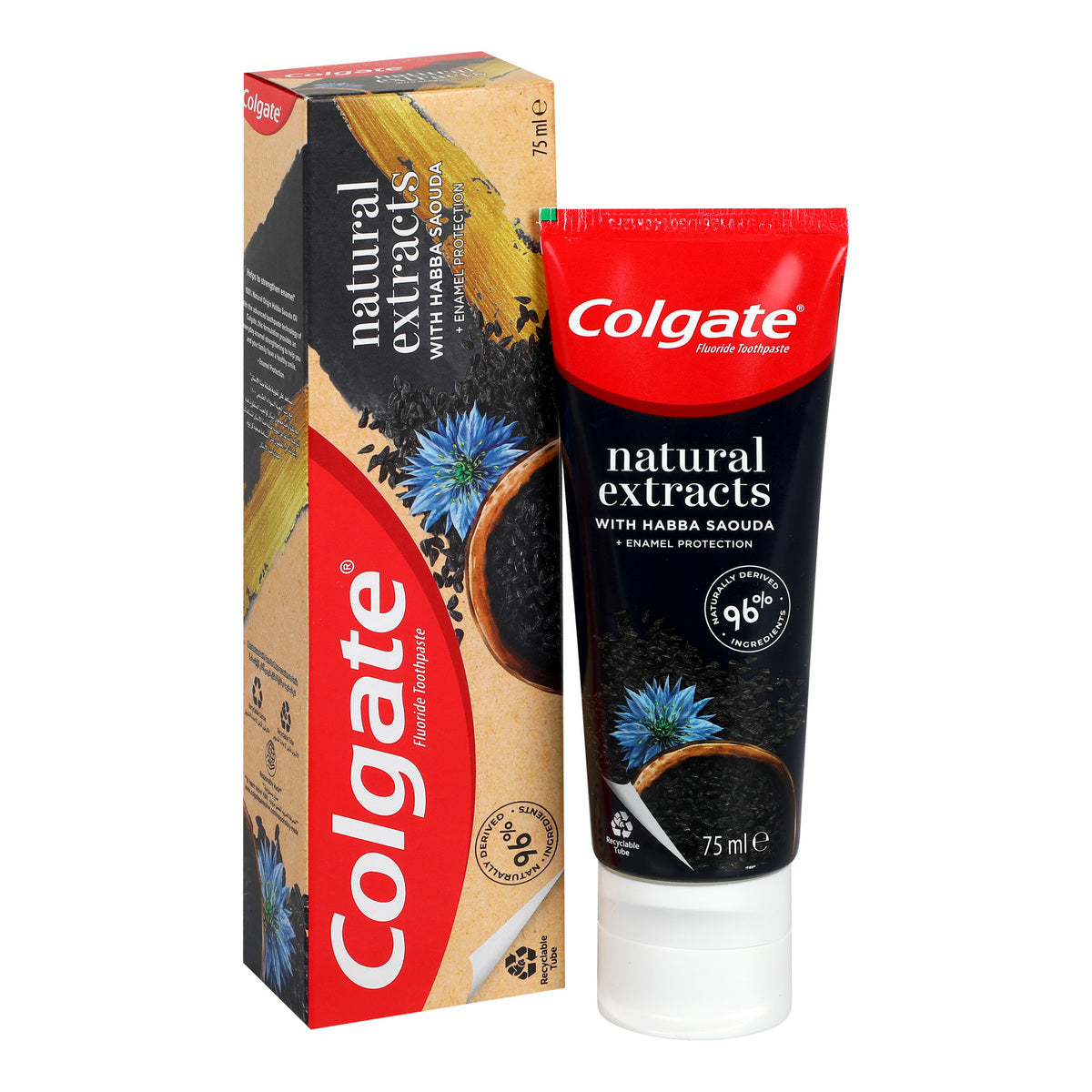 GETIT.QA- Qatar’s Best Online Shopping Website offers COLGATE FLUORIDE TOOTHPASTE-- NATURAL EXTRACTS WITH HABBA SAOUDA-- 75 ML at the lowest price in Qatar. Free Shipping & COD Available!