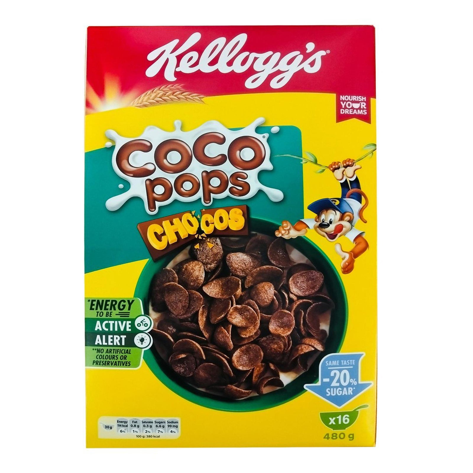 GETIT.QA- Qatar’s Best Online Shopping Website offers KELLOGG'S COCO POPS CHOCOS 20% LESS SUGAR VALUE PACK 480 G at the lowest price in Qatar. Free Shipping & COD Available!