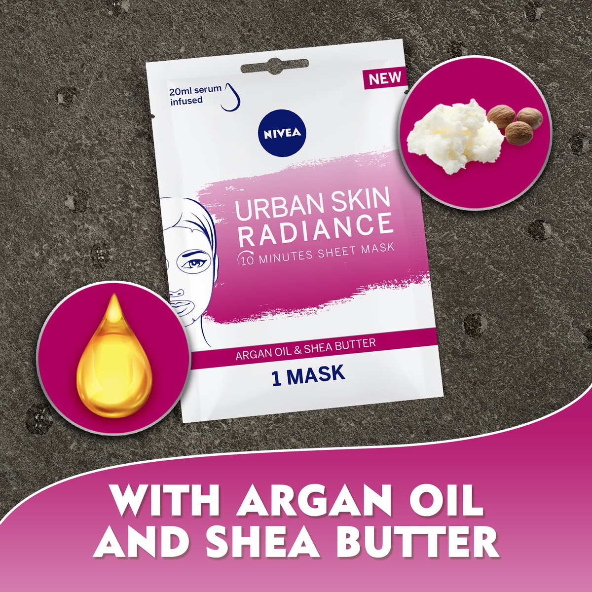 GETIT.QA- Qatar’s Best Online Shopping Website offers NIVEA FACE SHEET MASK RADIANCE UBRAN SKIN 1 PC at the lowest price in Qatar. Free Shipping & COD Available!