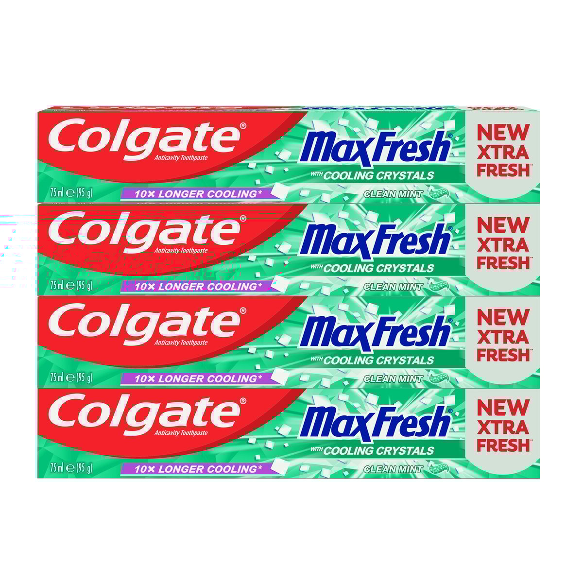 GETIT.QA- Qatar’s Best Online Shopping Website offers COLGATE GEL TOOTHPASTE MAX FRESH CLEAN MINT 4 X 75 ML at the lowest price in Qatar. Free Shipping & COD Available!