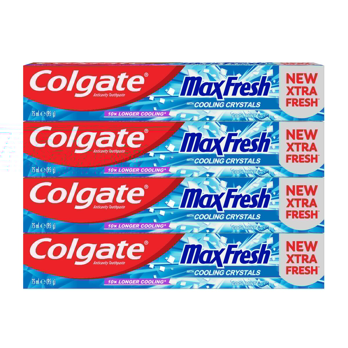 GETIT.QA- Qatar’s Best Online Shopping Website offers COLGATE GEL TOOTHPASTE MAX FRESH COOL MINT 4 X 75 ML at the lowest price in Qatar. Free Shipping & COD Available!