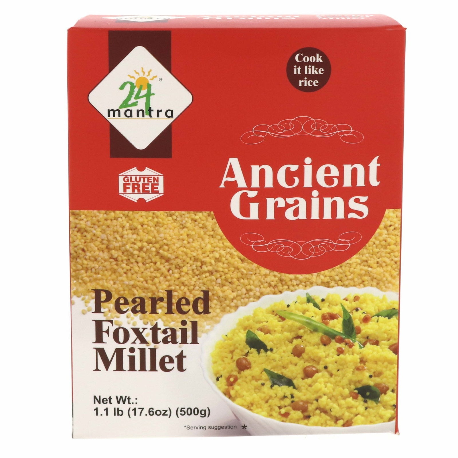 GETIT.QA- Qatar’s Best Online Shopping Website offers 24 MANTRA ANCIENT GRAINS PEARLED FOXTAIL MILLET 500 G at the lowest price in Qatar. Free Shipping & COD Available!