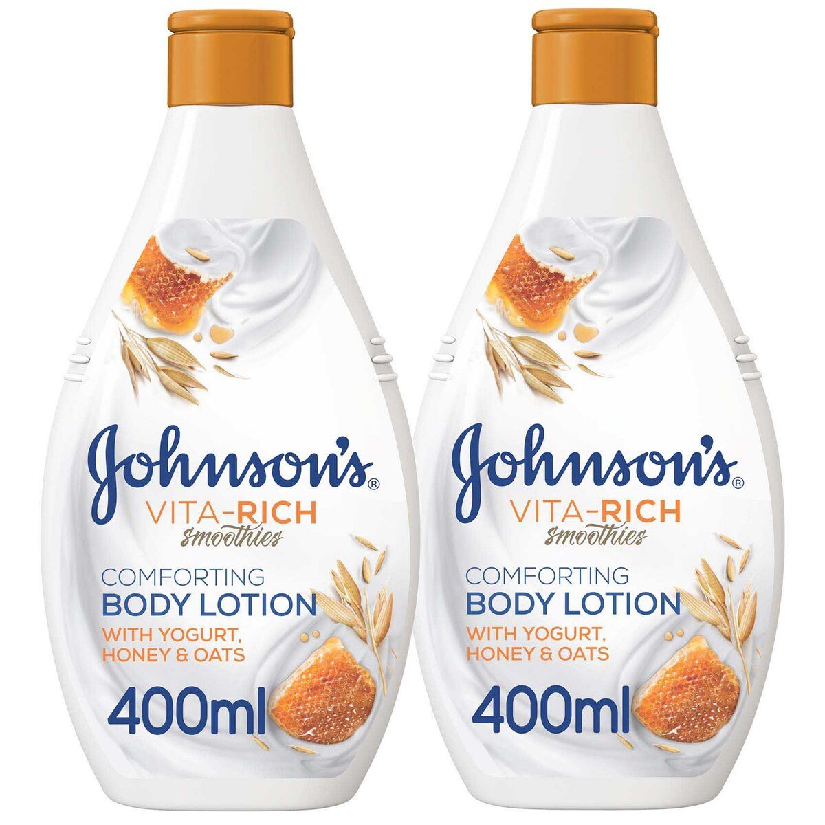 GETIT.QA- Qatar’s Best Online Shopping Website offers JOHNSON'S VITA RICH SMOOTHIES COMFORTING BODY LOTION 400 ML 1+1 at the lowest price in Qatar. Free Shipping & COD Available!