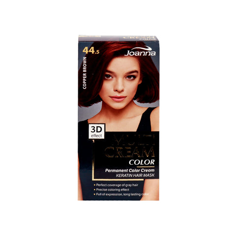 GETIT.QA- Qatar’s Best Online Shopping Website offers JOANNA PERMANENT HAIR COLOR CREAM 44.5 COPPER BROWN 1 PKT at the lowest price in Qatar. Free Shipping & COD Available!