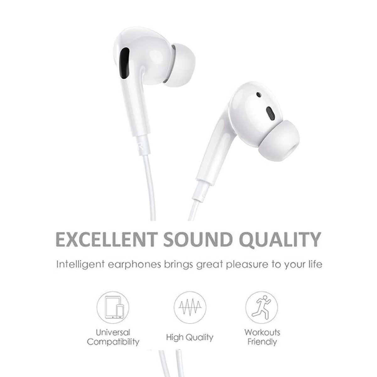 GETIT.QA- Qatar’s Best Online Shopping Website offers IENDS STEREO WIRED EARPHONES WITH 3.5MM PLUG IE-HS5737, WHITE at the lowest price in Qatar. Free Shipping & COD Available!