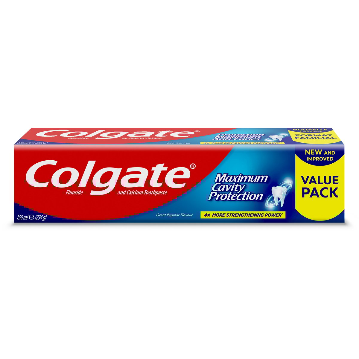 GETIT.QA- Qatar’s Best Online Shopping Website offers COLGATE MAXIMUM CAVITY PROTECTION GREAT REGULAR FLAVOUR TOOTHPASTE 150 ML at the lowest price in Qatar. Free Shipping & COD Available!