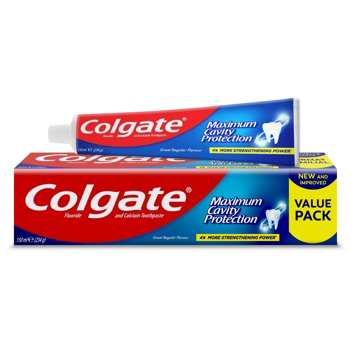 GETIT.QA- Qatar’s Best Online Shopping Website offers COLGATE TOOTHPASTE MAXIMUM CAVITY PROTECTION 4 X 150 ML at the lowest price in Qatar. Free Shipping & COD Available!