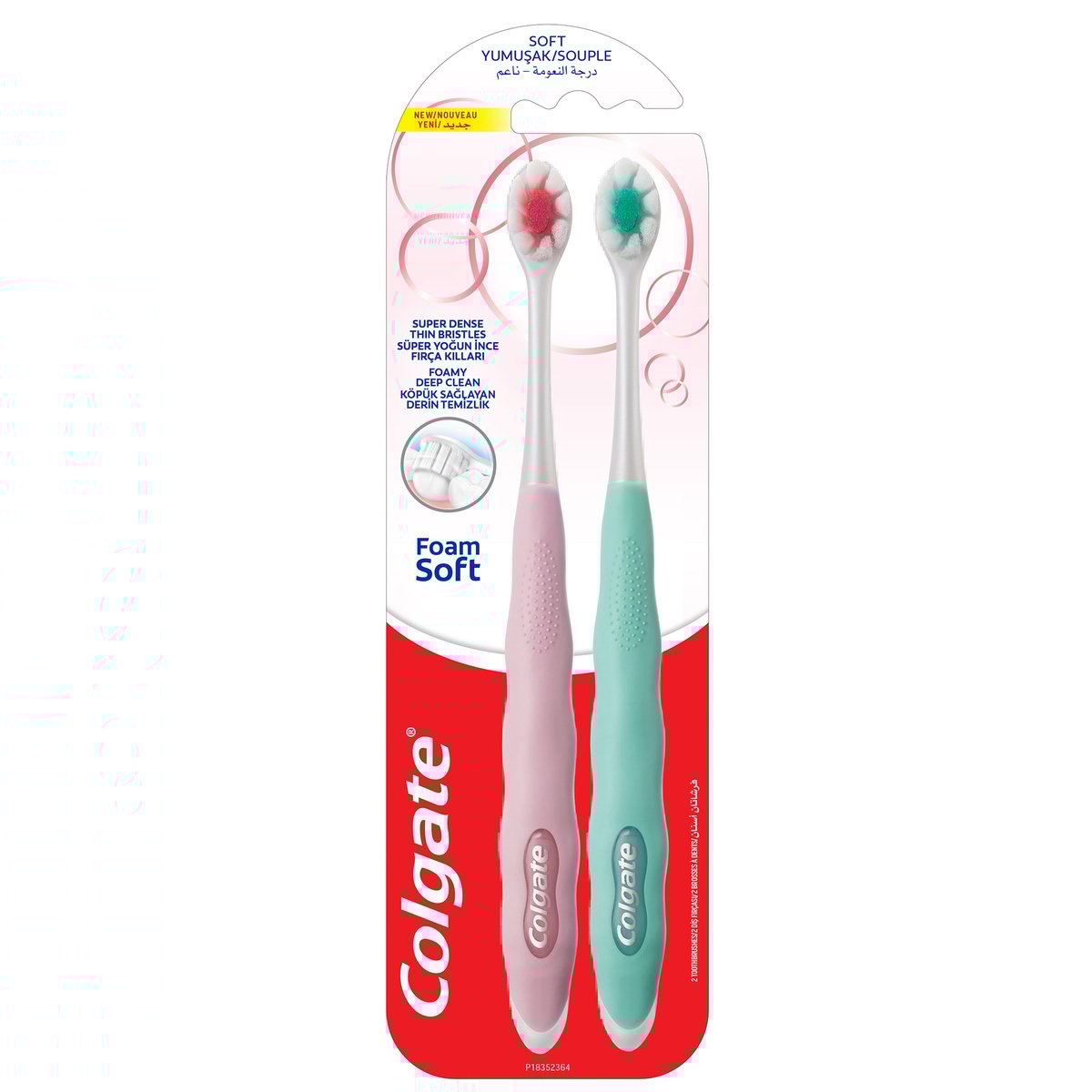 GETIT.QA- Qatar’s Best Online Shopping Website offers COLGATE FOAMSOFT SUPER DENSE THIN SOFT BRISTLE TOOTHBRUSH ASSORTED COLOURS 2 PCS at the lowest price in Qatar. Free Shipping & COD Available!