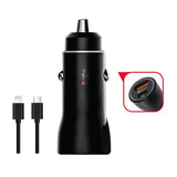 GETIT.QA- Qatar’s Best Online Shopping Website offers TRANDS 36W CAR CHARGER (TYPE-C & LIGHTNING CABLE)AD663, BLACK at the lowest price in Qatar. Free Shipping & COD Available!