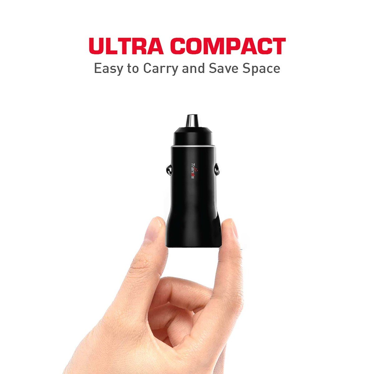GETIT.QA- Qatar’s Best Online Shopping Website offers TRANDS 36W CAR CHARGER (TYPE-C & LIGHTNING CABLE)AD663, BLACK at the lowest price in Qatar. Free Shipping & COD Available!
