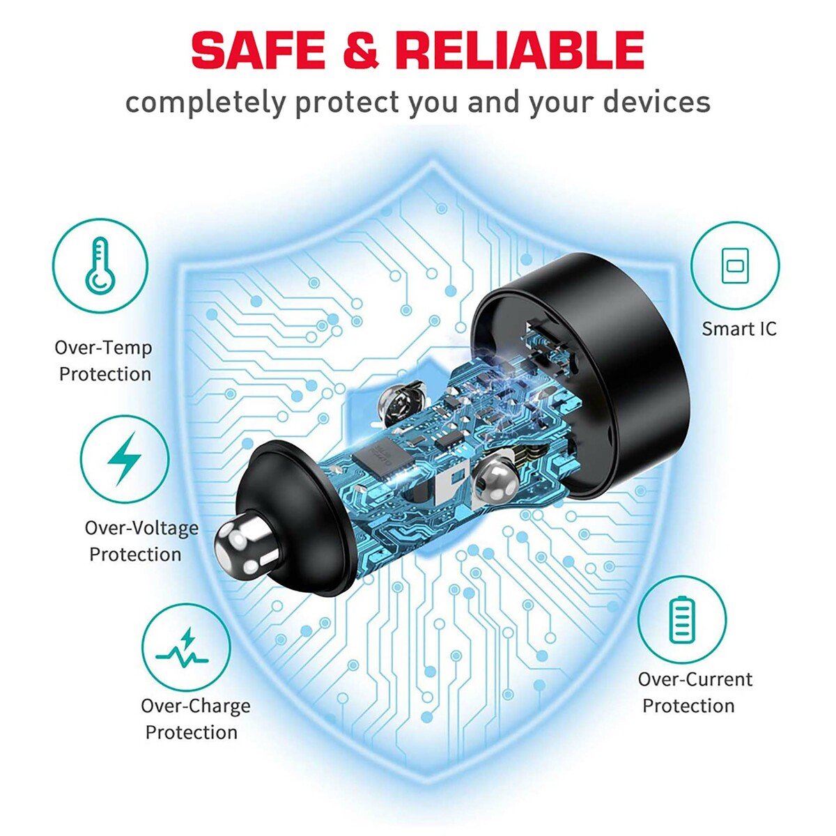 GETIT.QA- Qatar’s Best Online Shopping Website offers TRANDS 36W CAR CHARGER (TYPE-C & LIGHTNING CABLE)AD663, BLACK at the lowest price in Qatar. Free Shipping & COD Available!