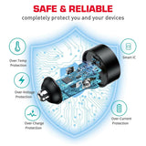 GETIT.QA- Qatar’s Best Online Shopping Website offers TRANDS 36W CAR CHARGER (TYPE-C & LIGHTNING CABLE)AD663, BLACK at the lowest price in Qatar. Free Shipping & COD Available!