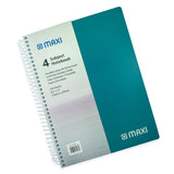 GETIT.QA- Qatar’s Best Online Shopping Website offers MAXI SPIRAL POLYPROPYLENE 4 SUBJECT NOTEBOOK, 11 INCH X 8.5 INCH, 160 SHEETS, ASSORTED COLOURS, MX-11-PPSUB4 at the lowest price in Qatar. Free Shipping & COD Available!